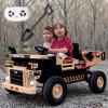 24V XL Electric Dump Truck with Dump Bed, 2 Seater Ride on Car for Kids, 4x100W Powerful Motors Ride on Construction Vehicle with Remote Control, Extra Shovel, Bluetooth, Music, Soft Start view 3