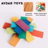 AVDAR Wooden Rainbow Step Blocks, 8Pcs Stacking Toy Rainbow Stacker, Montessori Educational Building Blocks, 8-Color Puzzles Blocks Steps Staircase for Boys Girls Gifts view 3