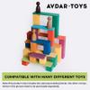 AVDAR Wooden Rainbow Step Blocks, 8Pcs Stacking Toy Rainbow Stacker, Montessori Educational Building Blocks, 8-Color Puzzles Blocks Steps Staircase for Boys Girls Gifts view 4