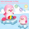 Baby Toys 6-12 Months, Musical Penguins Crawling Infant Toys, Early Learning Toy for Tummy Time with Light & Sound, Birthday Gifts for Babies Newborn Boys Girls 6 7 8 9 10 11 Months 1 Year Old - Pink view 2