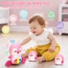 Baby Toys 6-12 Months, Musical Penguins Crawling Infant Toys, Early Learning Toy for Tummy Time with Light & Sound, Birthday Gifts for Babies Newborn Boys Girls 6 7 8 9 10 11 Months 1 Year Old - Pink view 4