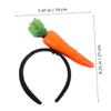 Beavorty 2Pcs Easter Carrot Plush Headbands Soft Cartoon Vegetable Hairbands for Party Dress Up Cosplay Fun Headdress Accessories view 2