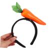 Beavorty 2Pcs Easter Carrot Plush Headbands Soft Cartoon Vegetable Hairbands for Party Dress Up Cosplay Fun Headdress Accessories view 4