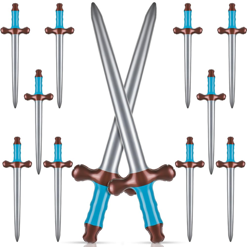 ALDMIO 20Pcs Inflatable Swords, 24In Inflatable Pirates Sword Pirate Party Swords for Swimming Pool Party Birthday Cosplay Halloween Costume
