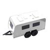 XinGeeek RC Camper Trailer with Hitch,Trailer with Shell for Traxxas 1/18 TRX4M RC Crawler Upgrade (White) view 2