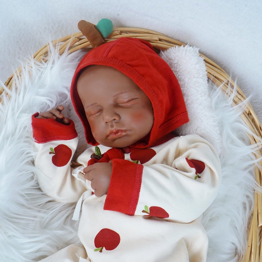 18.9in Full Silicone Reborn Baby Dolls Hand Painted Lifelike Weighted Doll Realistic Soft Newborn Girl Babies Silicone Full Body Not Vinyl for Ages 3+