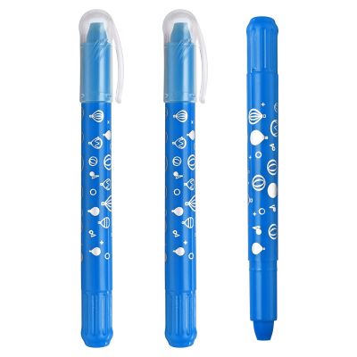 PATIKIL Gel Crayons, 3PCS Watercolor Crayons Silky Water Soluble Twist Bulk for Artists Coloring Drawing Painting, Cobalt Blue Crayon