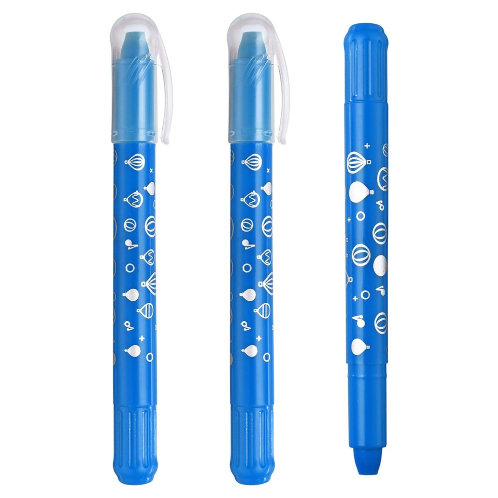 PATIKIL Gel Crayons, 3PCS Watercolor Crayons Silky Water Soluble Twist Bulk for Artists Coloring Drawing Painting, Cobalt Blue Crayon