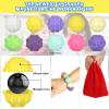 10Pcs Rainbow Texture Sensory Fidget Toy Multi-Color Educational Science Kit Anxiety Relief 24mm DIY Mutual Attraction Desk Balls Kids Adults Stocking Stuffers Gift for Party Favors Gift view 2