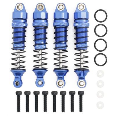 4Pcs Metal Front and Rear Shock Absorber for Traxxas Latrax Teton Desert Prerunner SST 1/18 RC Truck Car Upgrade Parts(Blue)