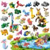 30 Packs Animal Party Favors for Kids, 999+ PCS Mini Building Blocks, 3 Styles Dinosaur/Sea/Forest 10-in-1 Models, Goodie Bag Fillers, Classroom Treasure Box Valentines Gifts for Kids view 1