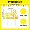 13 Official Teenager Cake Topper Gold Cake Decoration Glitter Birthday Cake Decor for Boys Girls 13th Birthday Party Supplies view 2