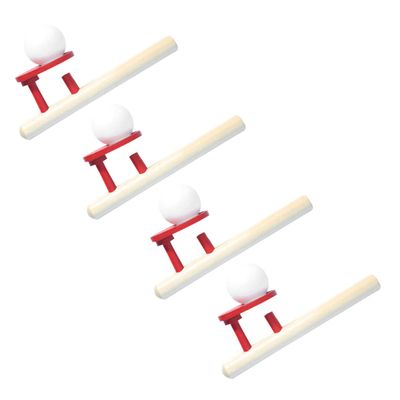 Toddmomy 4pcs Balancing Blowing Toys for Boys and Girls Floating Balls Blower Rod Wooden Boys and Girls Toys