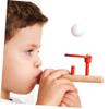Toddmomy 4pcs Balancing Blowing Toys for Boys and Girls Floating Balls Blower Rod Wooden Boys and Girls Toys view 3