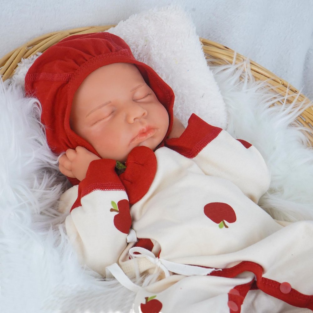 18.9in Full Silicone Reborn Baby Dolls Hand Painted Lifelike Weighted Doll Realistic Soft Newborn Girl Babies Silicone Full Body Not Vinyl for Ages 3+