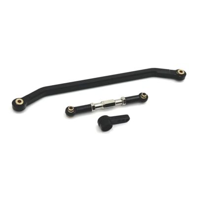 for MN for MN128 MN86 MN86S MN86K MN86KS G500 1/12 Metal Steering Link Rod Pull Rod and Servo Arm RC Crawler Car Upgrade Parts RC Car DIY Parts(Black)