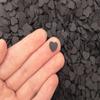 Black Assorted Heart Polymer Clay Sprinkles, Large Size Miniature Fake Hearts for Nail Art and Crafts - Non Edible (container) view 1
