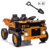 12V XL Ride on Dump Truck with Electric Dump Bed, Kids Electric Car with Remote Control and Shovel, 2 Seater Ride on Cars with Bluetooth, Music Player, Soft Start for Boys & Girls Ages 3+ view 1