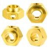 4PCS 12mm Wheel Hubs Hex Pins Adapter-Heavy Duty Brass(5-20mm) for TRX4 TRX6 RC Crawler  Heavy Duty Wheel Spacers & Extensions (6mm) view 3
