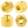4PCS 12mm Wheel Hubs Hex Pins Adapter-Heavy Duty Brass(5-20mm) for TRX4 TRX6 RC Crawler  Heavy Duty Wheel Spacers & Extensions (12mm) view 3