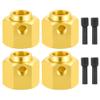 4PCS 12mm Wheel Hubs Hex Pins Adapter-Heavy Duty Brass(5-20mm) for TRX4 TRX6 RC Crawler Heavy Duty Wheel Spacers & Extensions (9mm) view 1