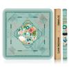 Deyimmei Neoprene Mahjong Mat for Table 31.5"x31.5" - Non-Slip, Noise Reduction Cover with Storage Pockets, American Rules & Crease-Free Rolled Shipping (Tropical Bloom) view 1