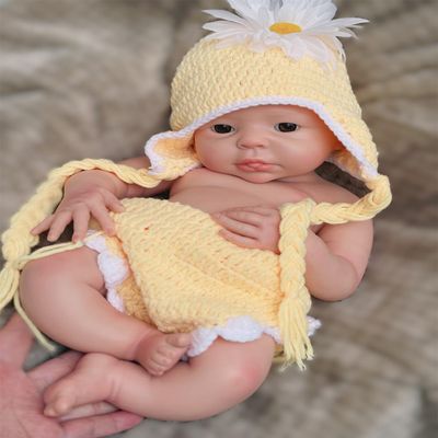 Abenduot 18Inch Full Body Silicone Reborn Baby Dolls Realistic Newborn Silicone Baby Dolls Girl Anatomically Correct