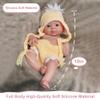 Abenduot 18Inch Full Body Silicone Reborn Baby Dolls Realistic Newborn Silicone Baby Dolls Girl Anatomically Correct view 2