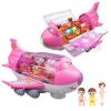 victob Toy Airplane for Kids - Toddler Toys Bump and Go Action Air Plane with LED Flashing Lights & Sounds, Birthday Gifts for Boys Girls Ages 3-8 Year Olds (Pink) view 1