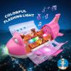 victob Toy Airplane for Kids - Toddler Toys Bump and Go Action Air Plane with LED Flashing Lights & Sounds, Birthday Gifts for Boys Girls Ages 3-8 Year Olds (Pink) view 2
