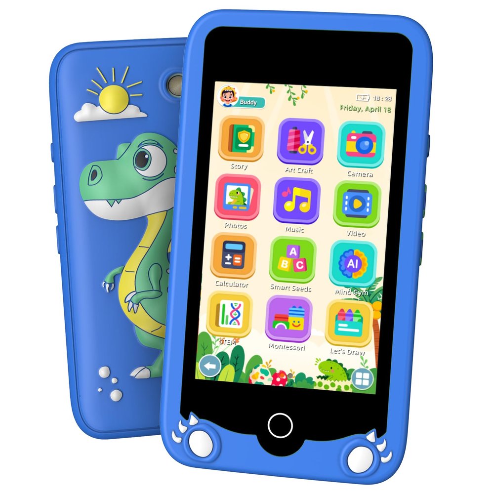 JOYCOMKID Kids' 3.97-inch Touch Screen Toddler Smart Phone Learning Toy, with Educational Games, High Capacity Children's Phone, Suitable for Boys 3-12 Years Old, Toy Phone with Brain-Teasing Games