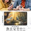 Yuxcfhjfe for MTG/TCG Playmat with Zones, 24 x 14 inches Trading Card Playmat with A Storage Bag and 6 Dice, Non-Lip Rubber Bottom Game Desk Mat, Fantasy Unicorns view 2