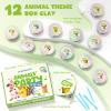 Air Dry Clay for Kids,12 Animals Theme Party Foam Clay,Ultra Light Modeling Clay Kit, DIY Art and Home Party Favors for Boys & Girls (Animal) view 2