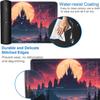 Yuxcfhjfe for MTG/TCG Playmat with Zones, 24 x 14 inches Trading Card Playmat with A Storage Bag and 6 Dice, Non-Lip Rubber Bottom Game Desk Mat, Castle Under The Blood Moon view 3