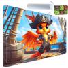 Yuxcfhjfe for MTG/TCG Playmat with Zones, 24 x 14 inches Trading Card Playmat with A Storage Bag and 6 Dice, Non-Lip Rubber Bottom Game Desk Mat, Pirate Bird on Wooden Boat view 1