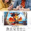 Yuxcfhjfe for MTG/TCG Playmat with Zones, 24 x 14 inches Trading Card Playmat with A Storage Bag and 6 Dice, Non-Lip Rubber Bottom Game Desk Mat, Pirate Bird on Wooden Boat view 2