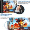 Yuxcfhjfe for MTG/TCG Playmat with Zones, 24 x 14 inches Trading Card Playmat with A Storage Bag and 6 Dice, Non-Lip Rubber Bottom Game Desk Mat, Pirate Bird on Wooden Boat view 3