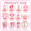 Pickmesh 12 Pcs Pink Baby Shower Decorations Honeycomb Centerpieces for Girls Floral It's a Girl Gender Reveal Table Centerpiece Party Supplies Baby Girl Pregnancy Announcement Table Topper view 2