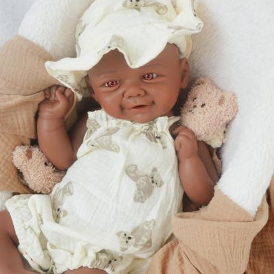 16.9in Full Silicone Reborn Baby Dolls Hand Painted Lifelike Weighted Doll Realistic Soft Newborn Girl Babies Silicone Full Body Not Vinyl for Ages 3+