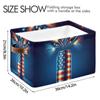PaChyLuu Independence Storage Basket Bin Canvas Fabric Organizer Toys Basket with Handles for Home Office Nursery, Clothes, Gifts, 2 Pcs view 3
