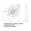 2-44mm Adjustable Iris Aperture | Lightweight Aluminum Alloy Diaphragm for Photography/Microscopes | 16 - Segment Mechanical Aperture with 2-44mm Range view 3