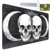Yuxcfhjfe for MTG/TCG Playmat with Zones, 24 x 14 inches Trading Card Playmat with A Storage Bag and 6 Dice, Non-Lip Rubber Bottom Game Desk Mat, Skeleton in The Moonlight view 1