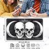 Yuxcfhjfe for MTG/TCG Playmat with Zones, 24 x 14 inches Trading Card Playmat with A Storage Bag and 6 Dice, Non-Lip Rubber Bottom Game Desk Mat, Skeleton in The Moonlight view 2