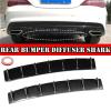 3pcs Universal Rear Bumper Spoiler Diffuser Gloss Black 7 Wing Shark Fin Style Lower Body Lip Car Modification(Glossy Black) view 3