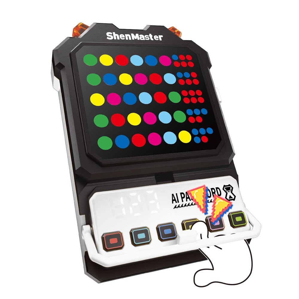 Crack The Code - Electronic Mastermind Code Breaker with Clamp, Super Decoder Handheld Puzzle Games for 1-8 Players, 10,000+ Logic Challenges for Kids & Adults Ages, Portable Travel Game & Gift