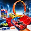 Race Track Toy Car Set with 2 Race Cars,2 in 1 Car Tracks Style with Storage Box,Changeable Tracks Toys Birthday Gifts for Kids 3 4 5 6 7 8+Year Old Boys Girls (Red) view 2