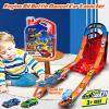 Race Track Toy Car Set with 2 Race Cars,2 in 1 Car Tracks Style with Storage Box,Changeable Tracks Toys Birthday Gifts for Kids 3 4 5 6 7 8+Year Old Boys Girls (Red) view 4