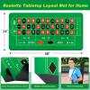 Poen Roulette Mat Tabletop Felt Layout Set Rubber Roulette Wheel Table Cover Craps Mat with Win Marker Storage Bag Casino Gift for Casino Friend Party Home Entertainment Night(Green,47.2 x 23.6 Inch) view 2
