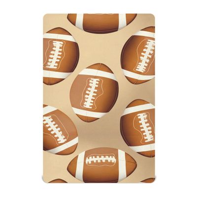 xigua Football Fitted Crib Sheets for Girls and Boys, Soft Breathable Crib Sheet Suitable for Standard Crib & Toddler Bed 28 x 52 in