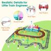 2 in 1 DIY Tracks Electric Train Set Toy for Kids Ages 4-8, Train Tracks Set & Car Tracks, Lights up Bridge and Sound Train, Road Sign Accessories Playset Toys for Boys Birthday Gifts 3 4 5 6 7 8+ view 4